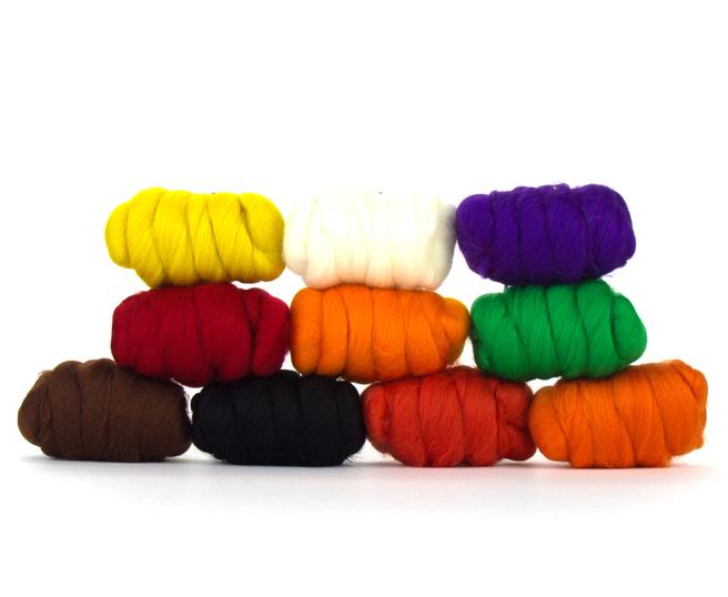 Bewitching Fibers Mini Merino Tops Collection - Boo - 10 colors Bewitching Fibers Mini Merino Tops Collection - Boo - 10 colors